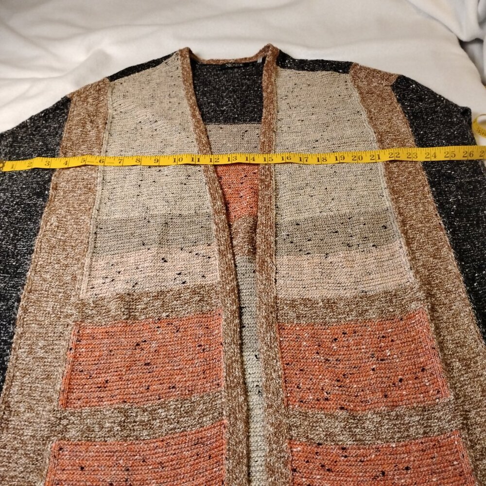 Nic + Zoe Tan and Gray Sleeveless Cardigan, Medium - Picture 5 of 7